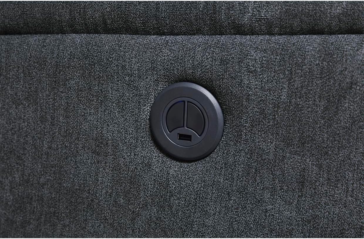 TRIPLE TREE Power Recliner Chair with USB Charge Port,Electric Recliner Chair for Elderly,Breathable Fabric Single Overstuffed Recliner Sofa Chair for Living Room,Bed Room,Dark Gray