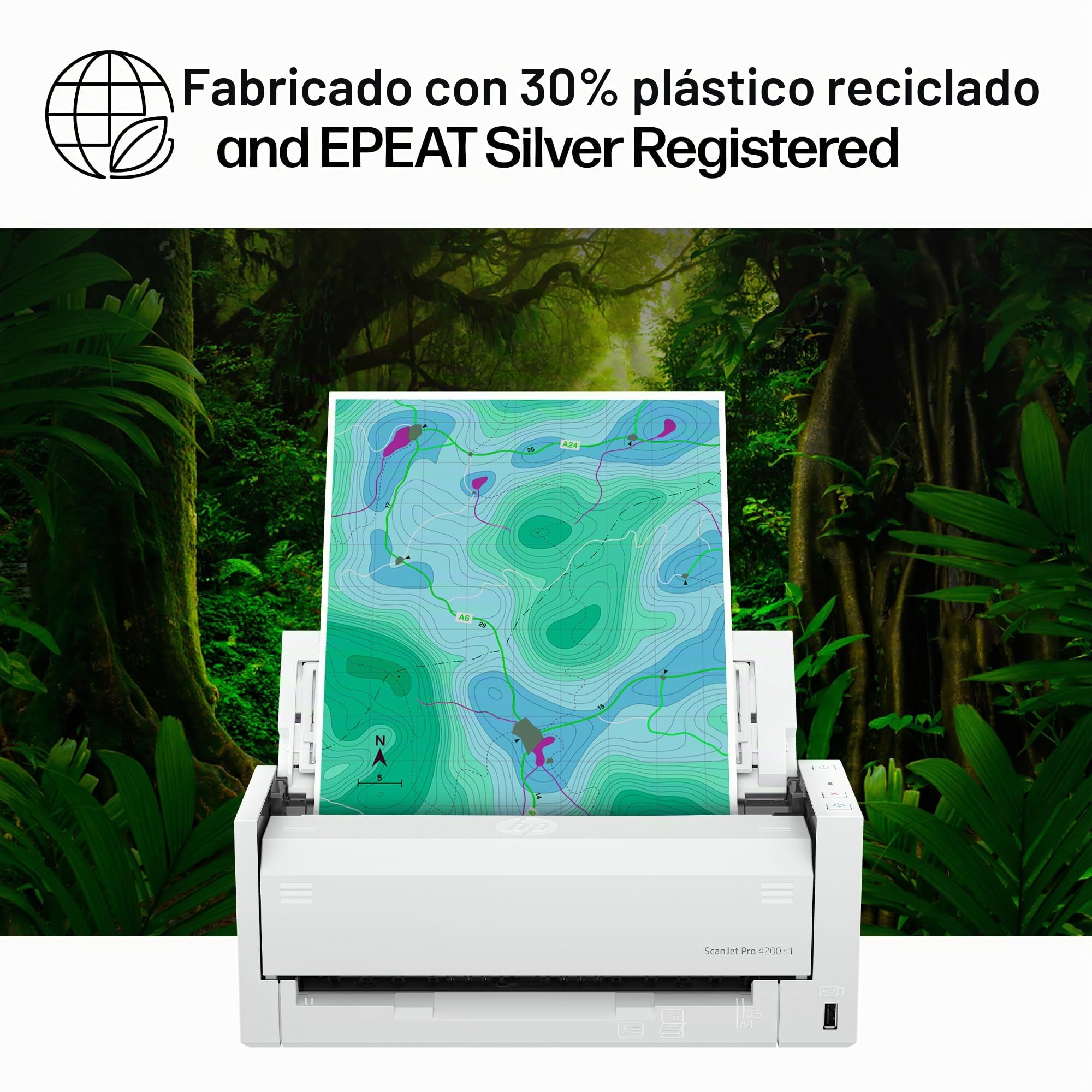 HP ScanJet Pro 4200 s1, escáner rápido de 2 Lados con alimentador automático de Documentos, lo Mejor para la Oficina (8Q4W2A)