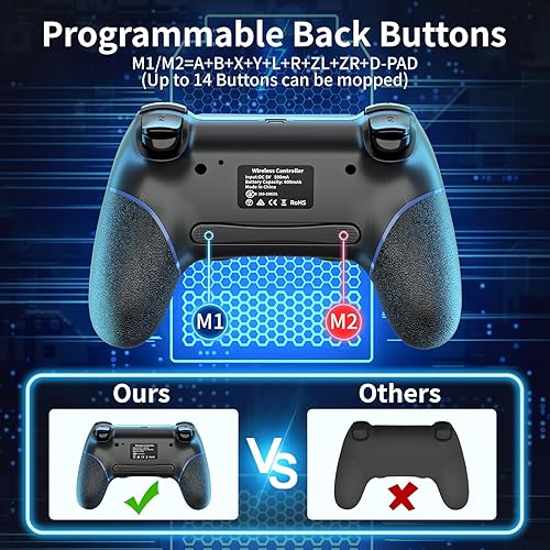 Miniatura 2 de Bidfoce Controller for Ps4 Remote Control Compatible with Playstation 4SlimProPC, Wireless Gaming Controllers with Double Vibration6-Axis Motion