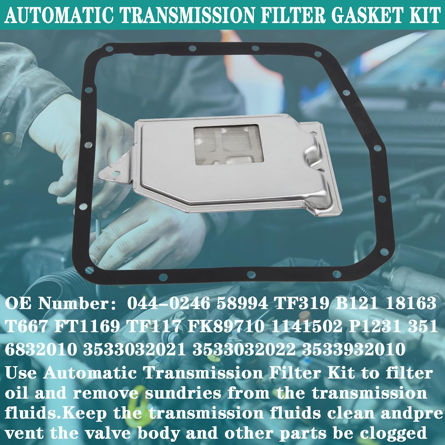 Automatic Transmission Filter Kit Compatible with 1986-2001 Toyota Camry 1999-2001 Toyota Solara 1986-1989 1994-1999 Toyota Celica Replaces# 044-0246 58994