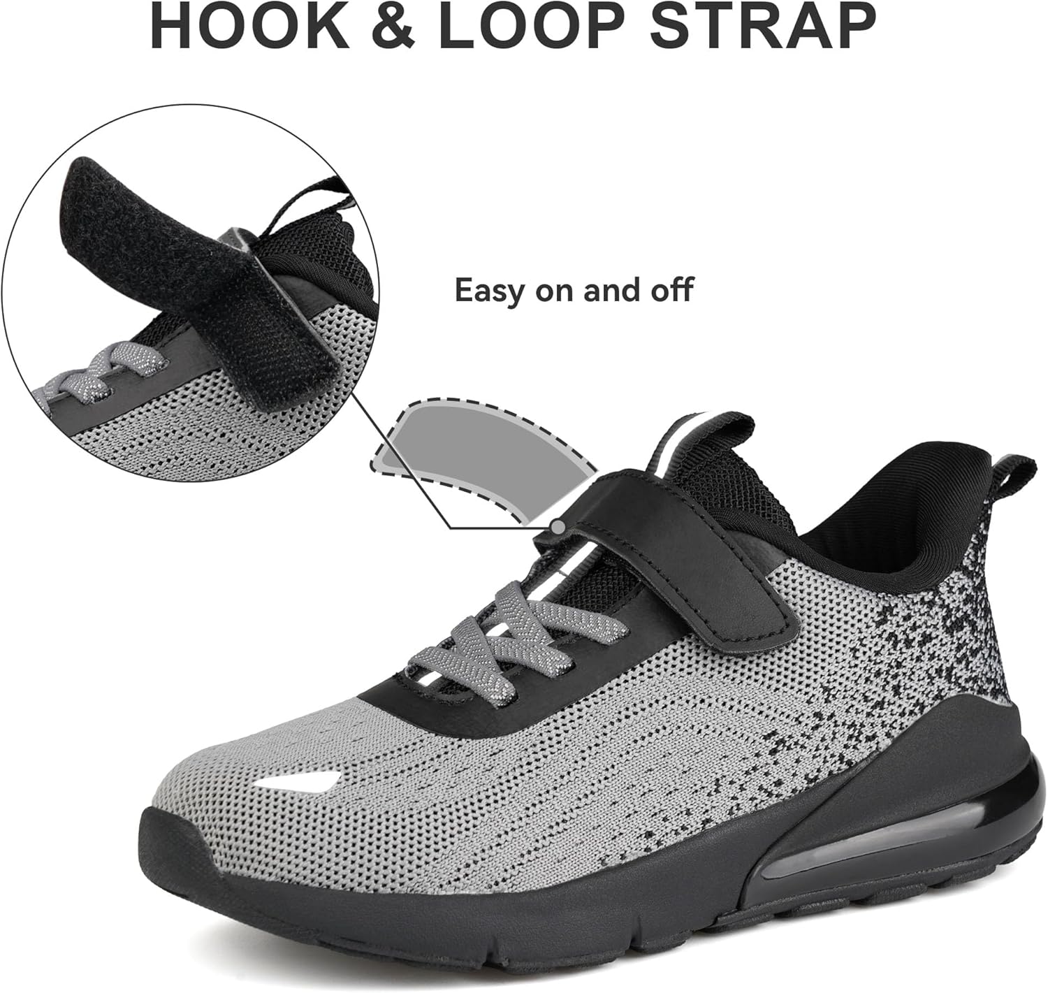 Kids Waterproof Sneakers for Boys Girls Walking Running Tennis Lightweight Sport Shoes - Image 3