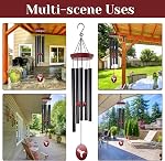 Hummingbird Wind Chimes – 33" Outdoor Tuned Melody Wind Chime, Soothing Memorial Gift for Mom & Grandma, Weather-Resistant Metal Chimes for Garden, Patio, Yard & Home Décor