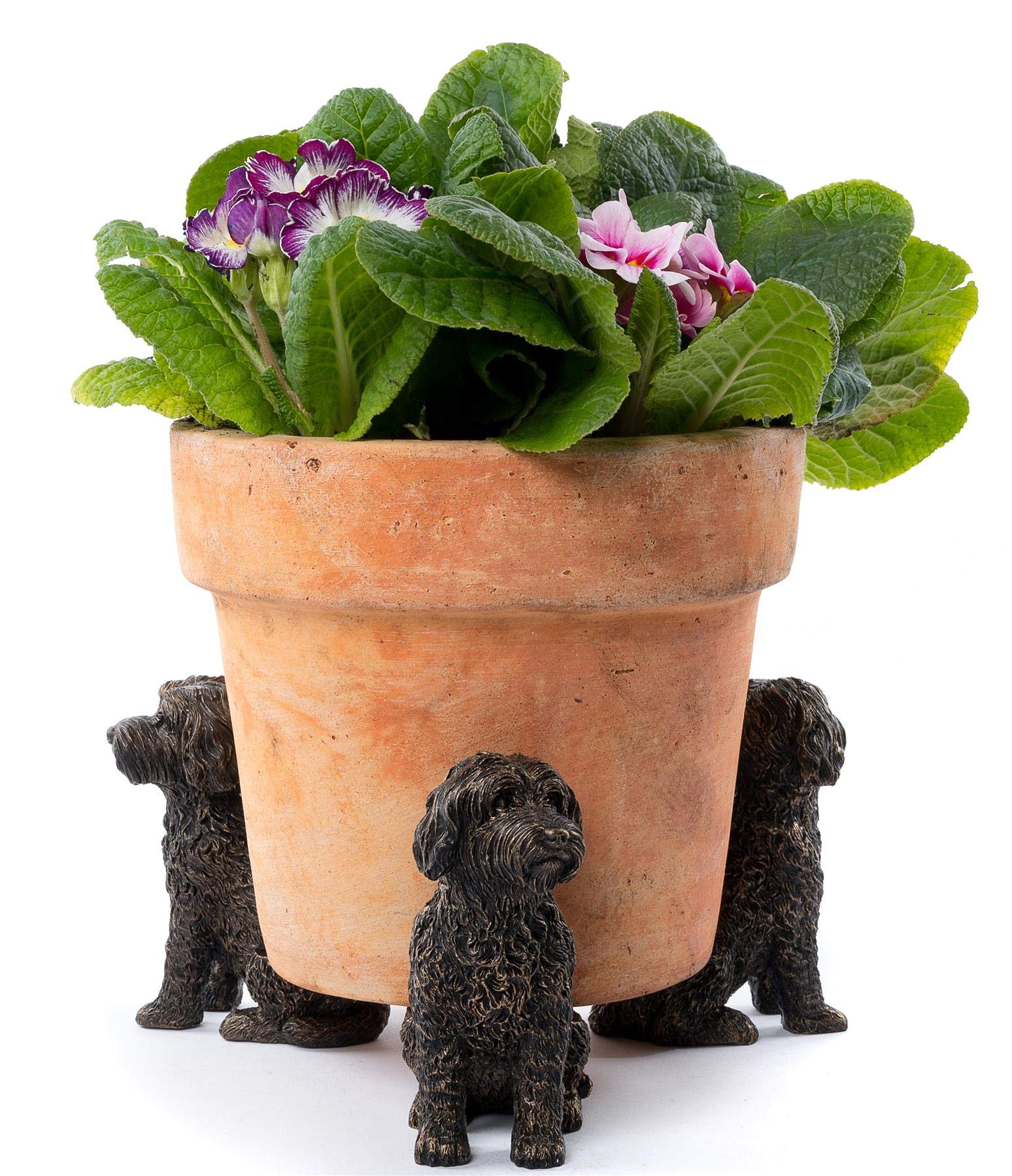 Potty Feet Cockapoo Figures Plant Pot Feet - Planter Support - Handmade Decorative Ornaments - 3pcs