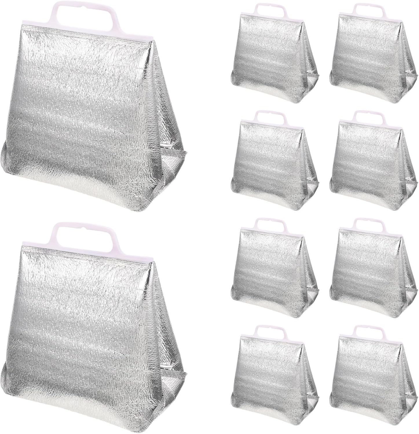 Toddmomy 10pcs Large Capacity Insulated Carrying Bags Thermal Take-out Bags with Cotton and Aluminum Foil Material for Food Fresh and Cold Preservation Suitable for Picnic and School