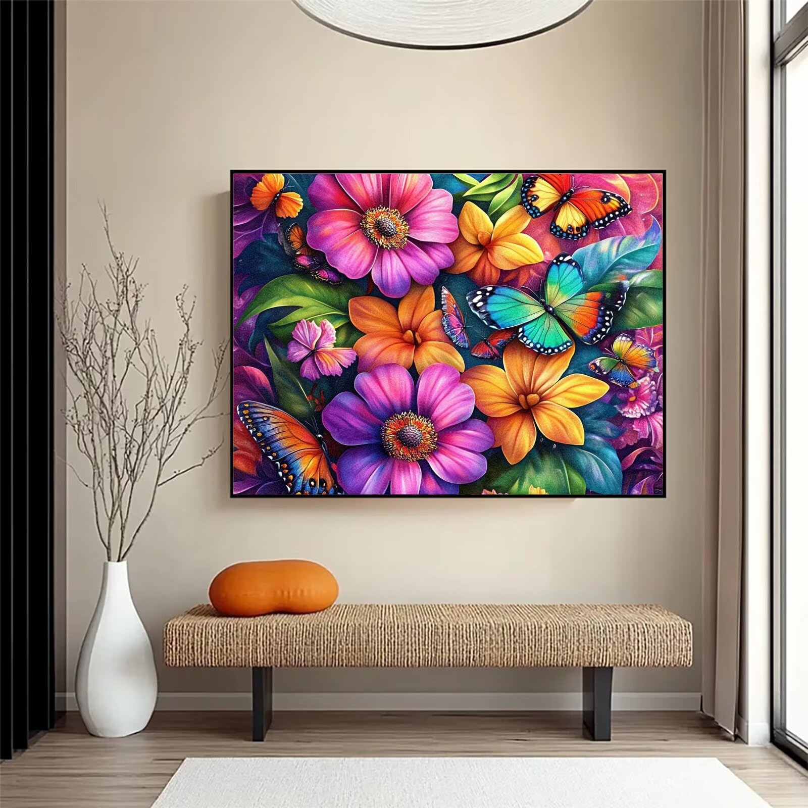 Diamond Painting Schmetterl, 5D Diamond Painting Erwachsene 70x90cm qw1-613