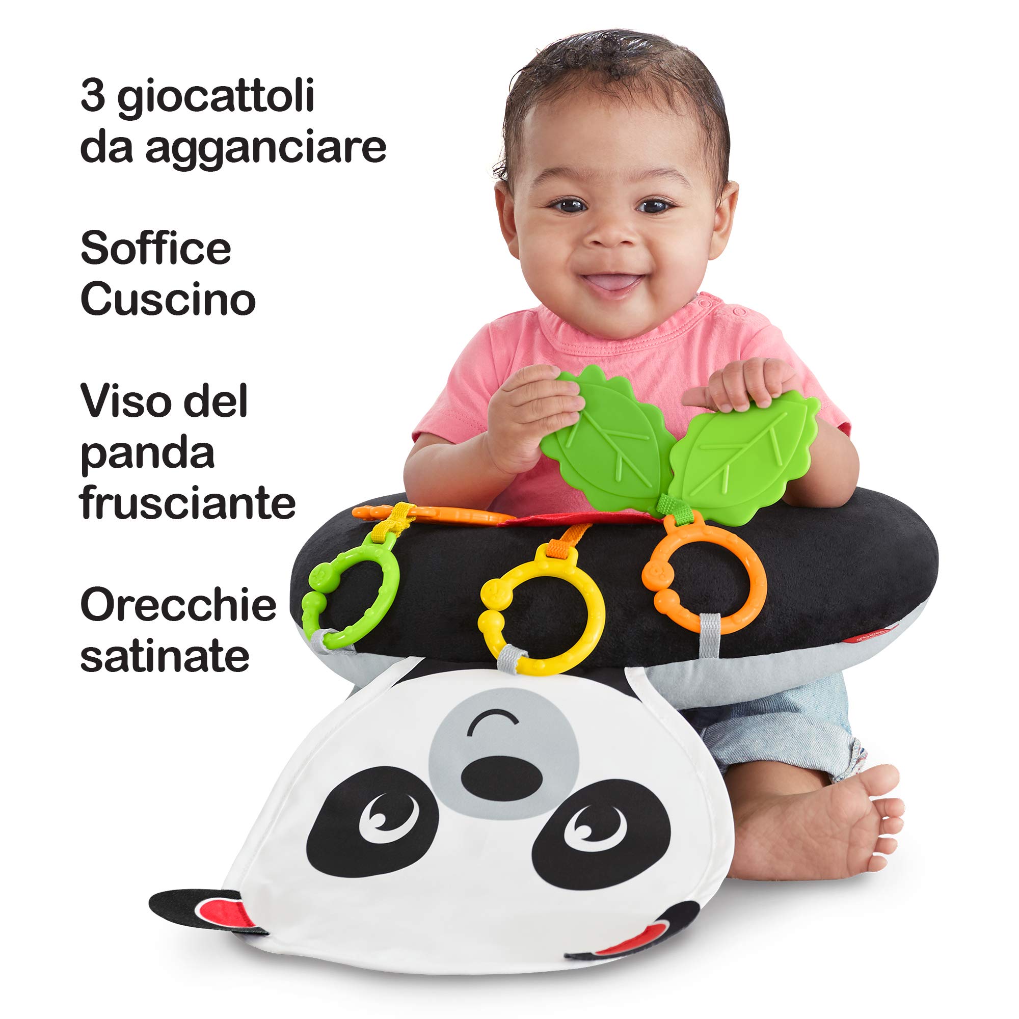 Fisher-Price - Panda Abbraccia e Gioca, Cuscino per Neonati, FXB99