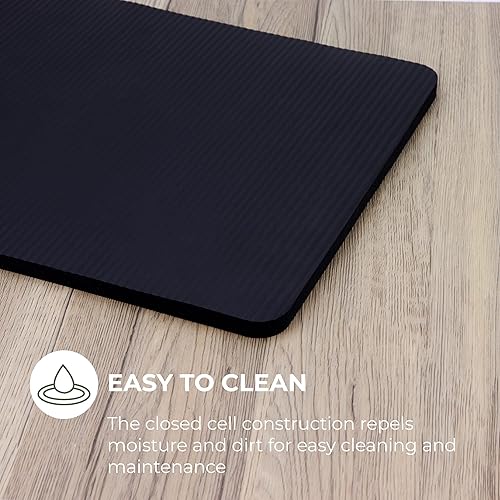 Miniatura 5 de Sunshine Yoga Rodillera, 24 x 12 pulgadas, 0.591 in de grosor, coderas de entrenamiento para tablones, pilates o ejercicio, alfombrilla de rodillas