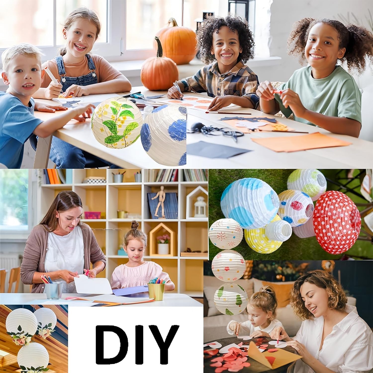 12Pcs Paper Lanterns 6”, 8”, 10”, 12”,Paperlanterns Party Decoration, White Paper Lanterns for Wedding, Bridal, Birthday, Outdoor, Home, Garden, Holiday and Party. - Image 6