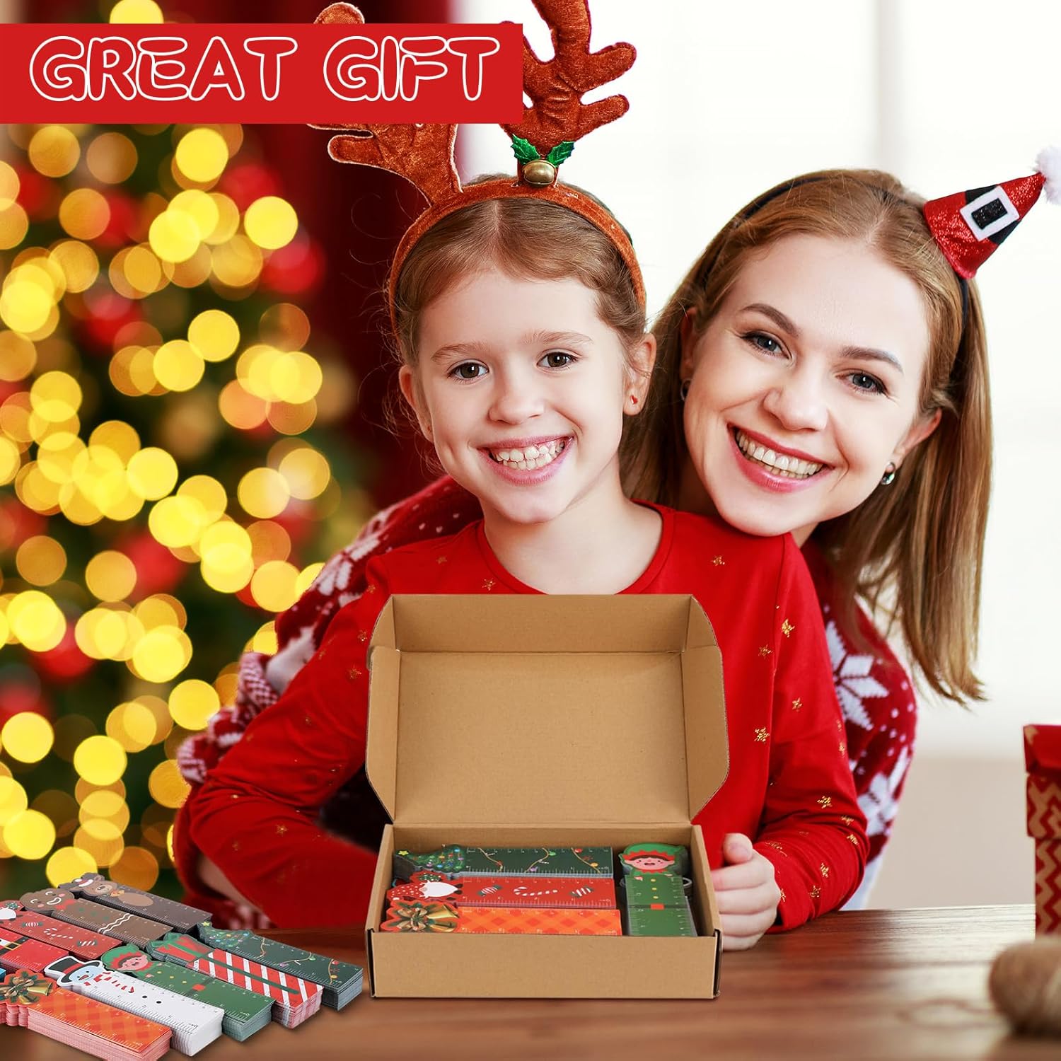 Zhanmai Christmas Bookmark Rulers Bulk for Kids Students Party Favors with 10 Designs Christmas Classroom Goodie Gift Christmas Plastic Rulers for Kids Child Xmas Reading Reward Gift(500 Pcs)