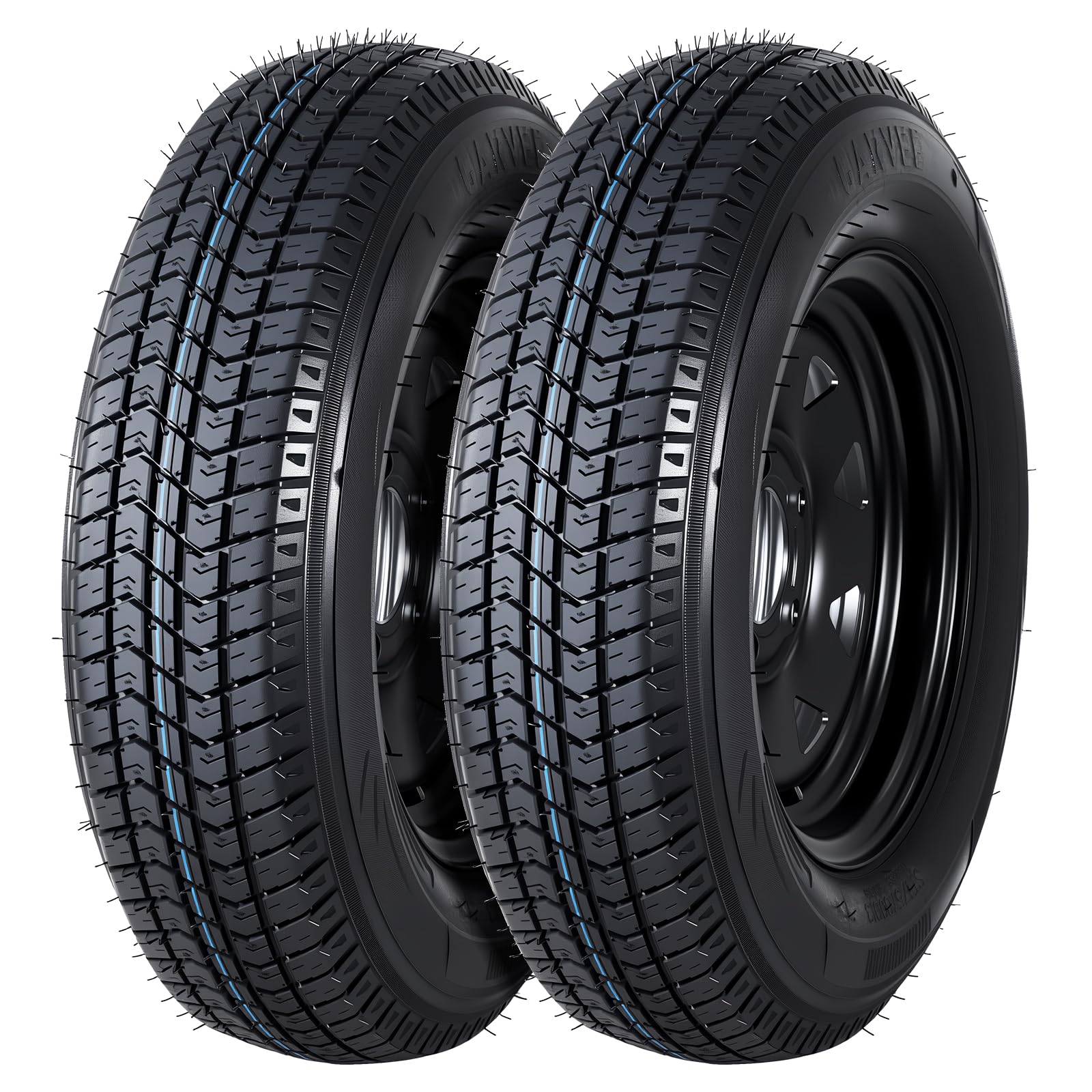 GarveeTech ST175/80D13 5-Lug Trailer Tires and Wheels Set of 2