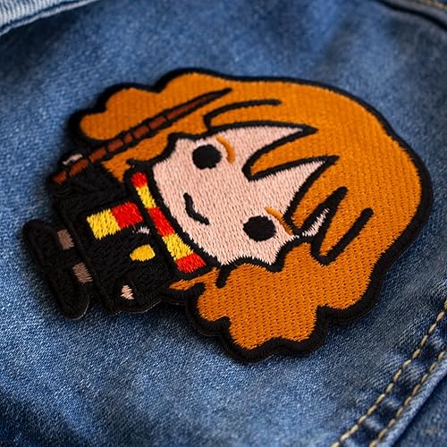 Miniatura 3 de Simplicity Chibi Harry Potter Hermione - Parche para planchar para ropa, chaquetas y mochilas, 3.125 pulgadas de ancho x 3.125 pulgadas de alto,