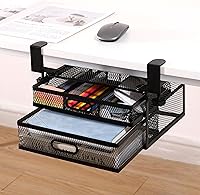 Vista 1 de Organizador de Cajones Deslizantes Debajo del Escritorio Sin Perforación 2 Cajones Deslizables para Escritorio o Debajo de la Mesa Almacenamiento