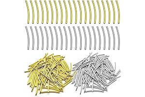 200Pcs Brass Blessing Beads Tarnish Resistant Noodle Tubes