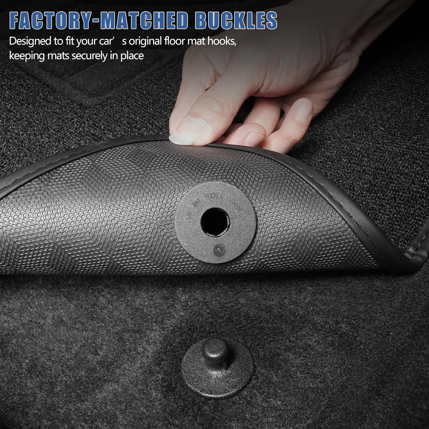 Carpet Floor Mats Fit for Chevy Equinox/GMC Terrain 2018-2024 (Not for EV), All Weather Anti-Slip Waterproof Floor Liners - 3pc