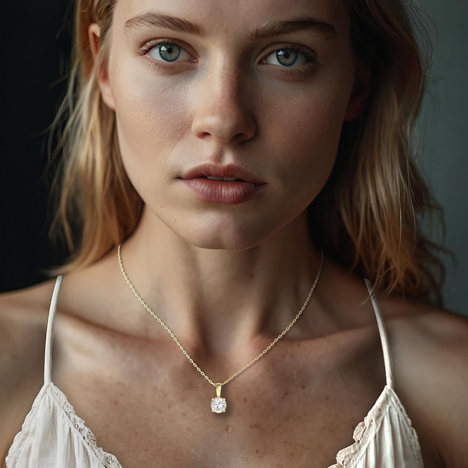 EternalDia IGI Certified 0.25Ct-3.00 Carat Diamond Color/Clarity F-VS2, 14K Gold 4 Prong Set Round-cut Lab Grown Diamond Solitaire Necklace Pendant Chain - Image 3