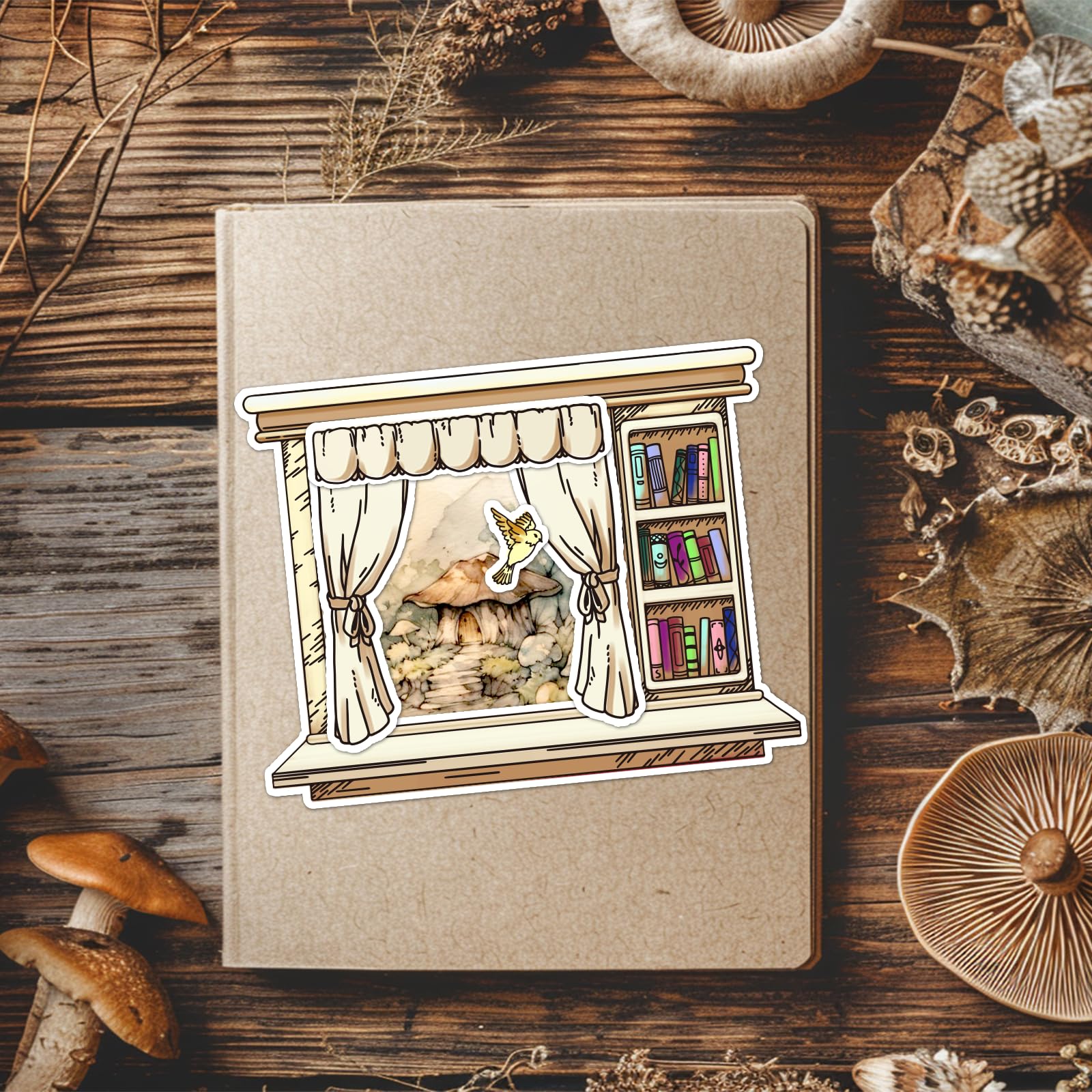 INFUNLY Clear Stamps A4 Vintage Finestra Scrivania Francobolli di Gomma Retro Timbri in Silicone Gatto Fiore Sigilli per Creazione
