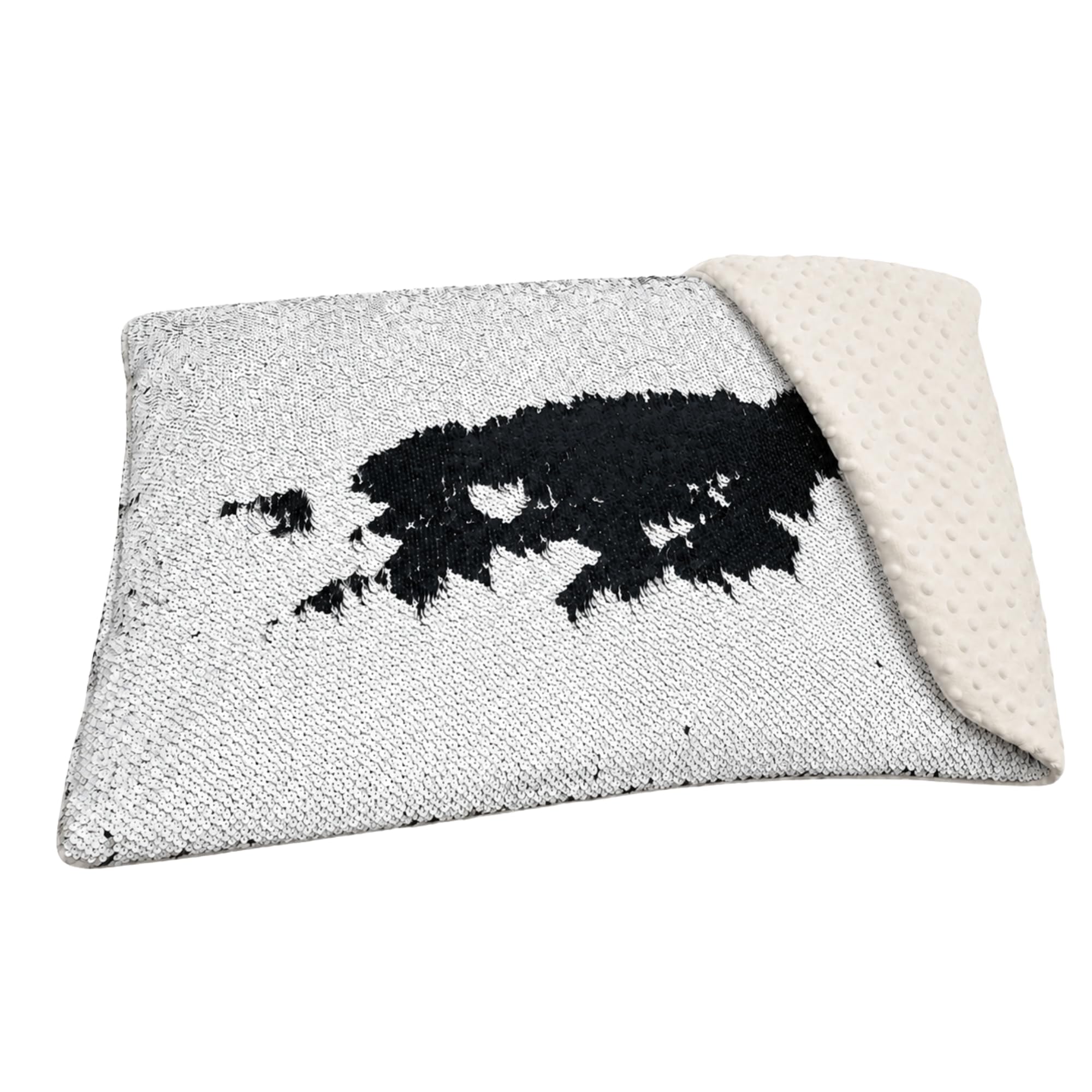Sensory Weighted Lap Pad 3kg, Lap Cushion with Reversible Sequin Tactile Panel, Soft Fabric Reverse, Evenly Weighted Design for Quiet Play, Reading & Desk, 47 x 40cm