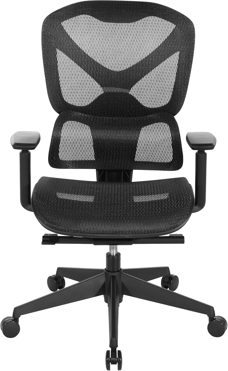 Office Star 71142 Series Manager's Adjustable Breathable High Back Office Chair with Adjustable Arms, Black