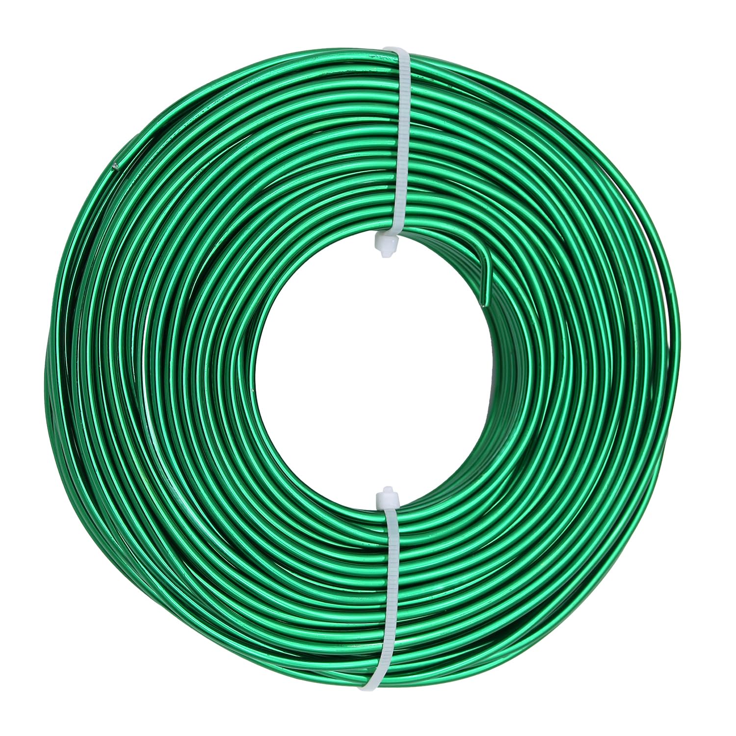 1.5mm (15 Gauge) Aluminium Craft Wire, 30M Bendable Metal Wire for Jewellery Making, Sculpting, Armature, Floral Design, and DIY Crafts (Green)