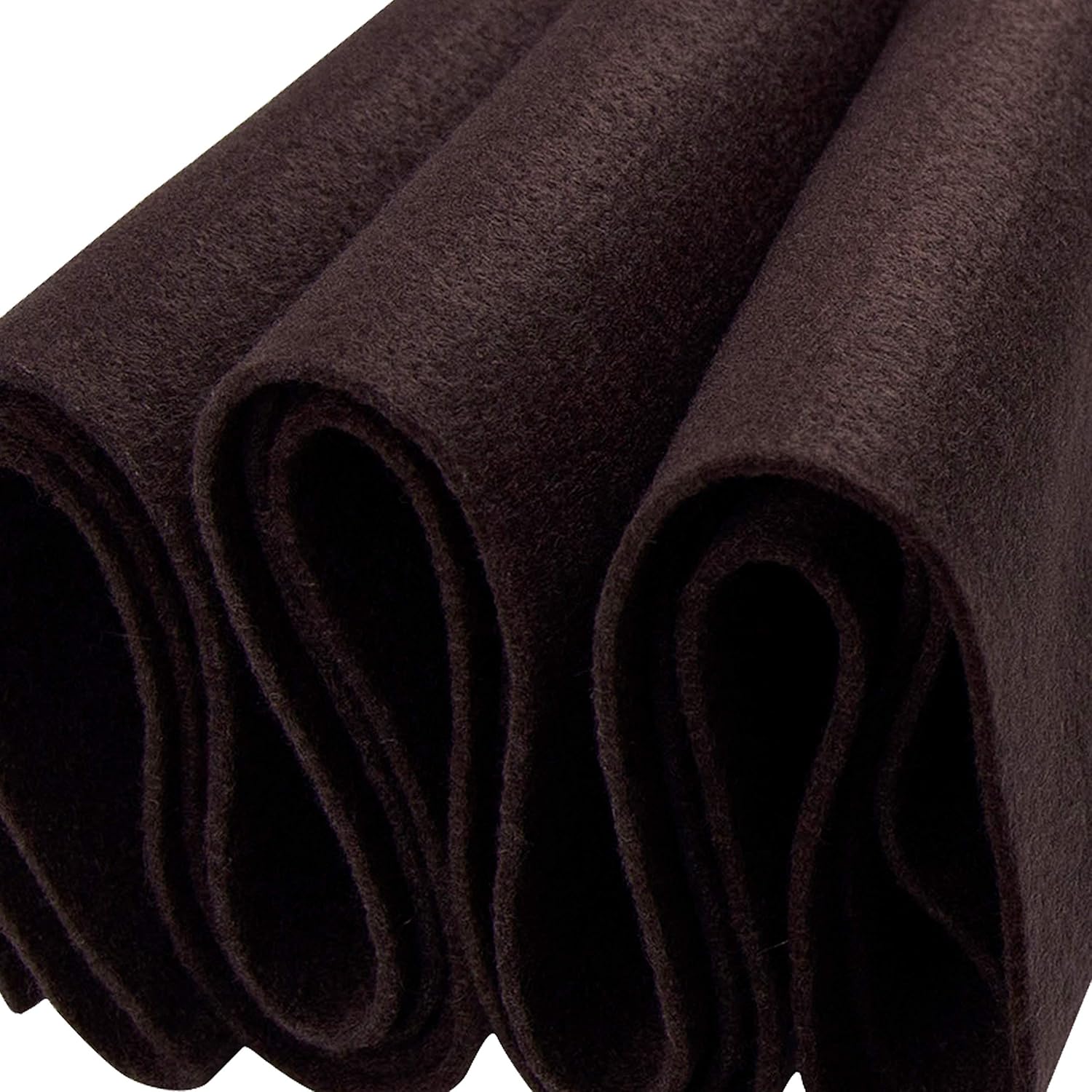 Felt Fabric | 72 inches Wide & 1.6mm Thick Brown Fabric | Non-Stiff, Soft Fabric Material | Felt Fabric by The Yard | Soft Felt Roll for Crafts, Sewing and Padding | 1 Yard Fabric Brown