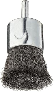Weiler 10009 1" Crimped Wire End Brush, .006" Steel Fill, Made in the USA