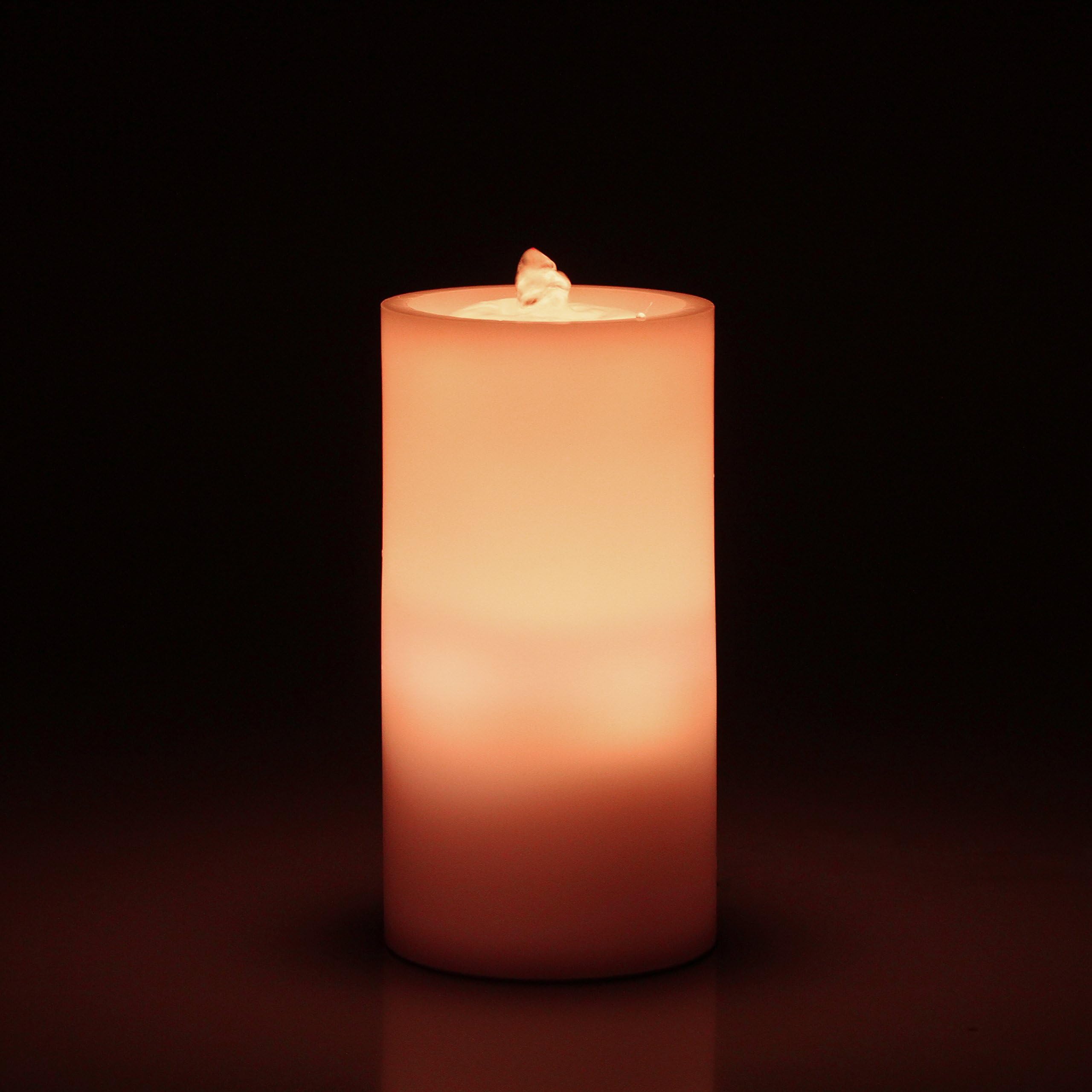 CASASPHERE The Dancing Water LED Candle Light and Tabletop Water Fountain, Premium Décor, Real Wax, Sakura Pink