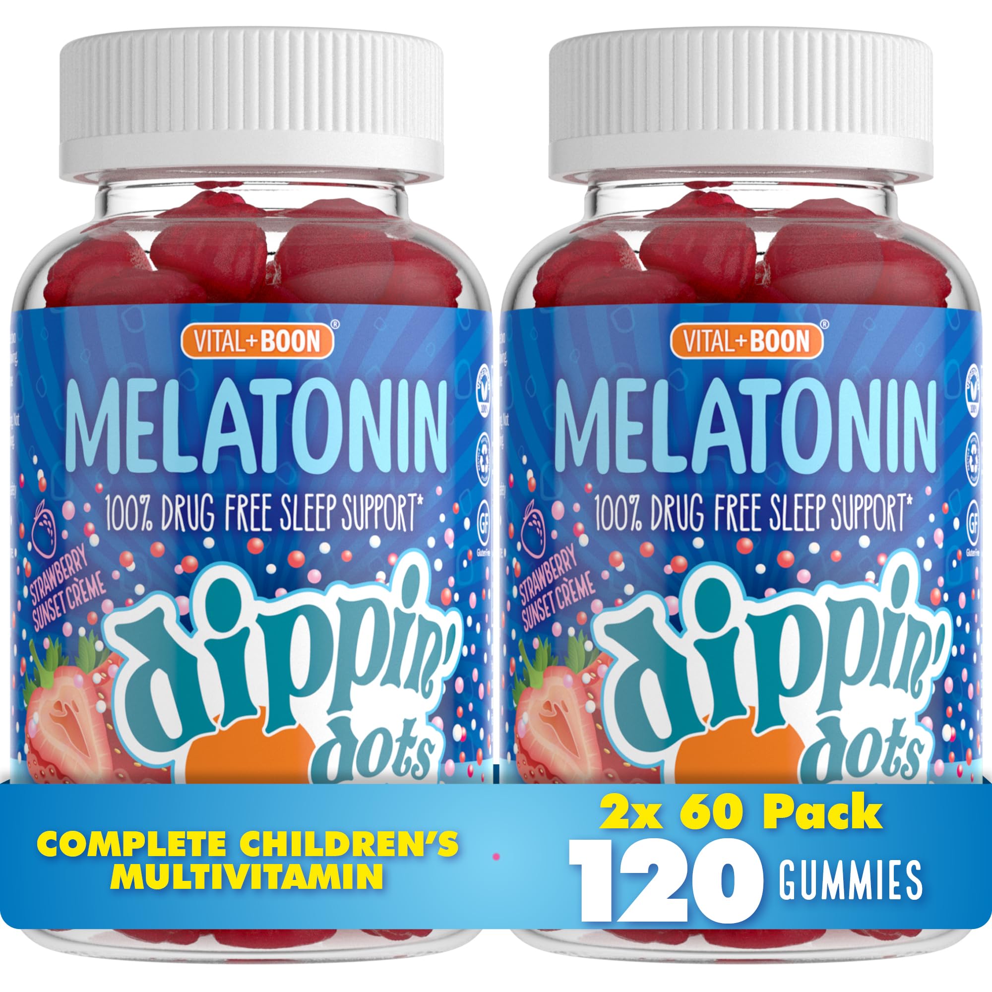 Dippin' Dots Kids Melatonin Gummies, Natural Sleep Aid, 2.5mg (60 Ct) — Amazon image 11