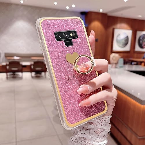 Miniatura 4 de Para Samsung Galaxy Note 9 Funda De Teléfono Niñas Mujeres Linda De Lujo Glitter Suave Funda Delgada Con Anillo Kickstand Bumper Cubierta Protectora