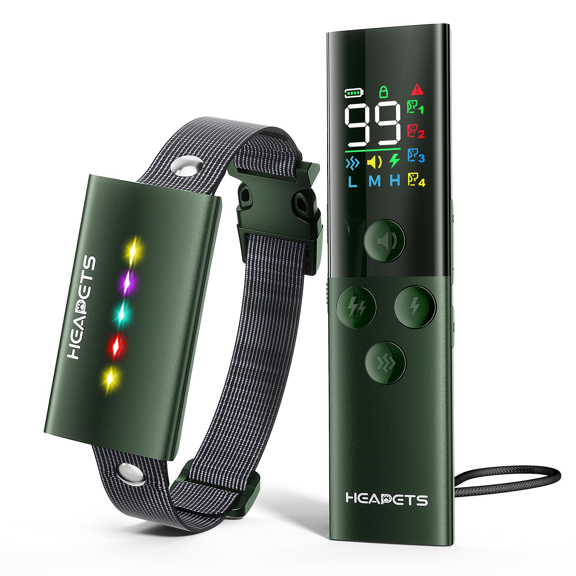 Dog Training Collar with Remote Control, 1600FT Electric Collars for Dogs 8-120 LBs, IP67 Waterproof Collar with Safe Static, Beep, Vibration,