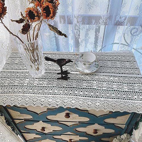 Miniatura 6 de Hsvanyr Mantel de comedor con flores beige, centros de mesa, para corredores y tops de 17 x 47 pulgadas, decoración temática de bufanda para el
