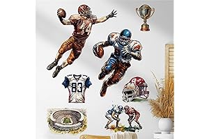 WAFT YEARN Boy's Bedroom Football Wall Decals
