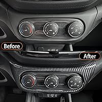 Vista 3 de YOUTOOCAR Cubierta de panel de botón de aire acondicionado interior con patrón de fibra de carbono compatible con Chevy Trailblazer 2020-2023