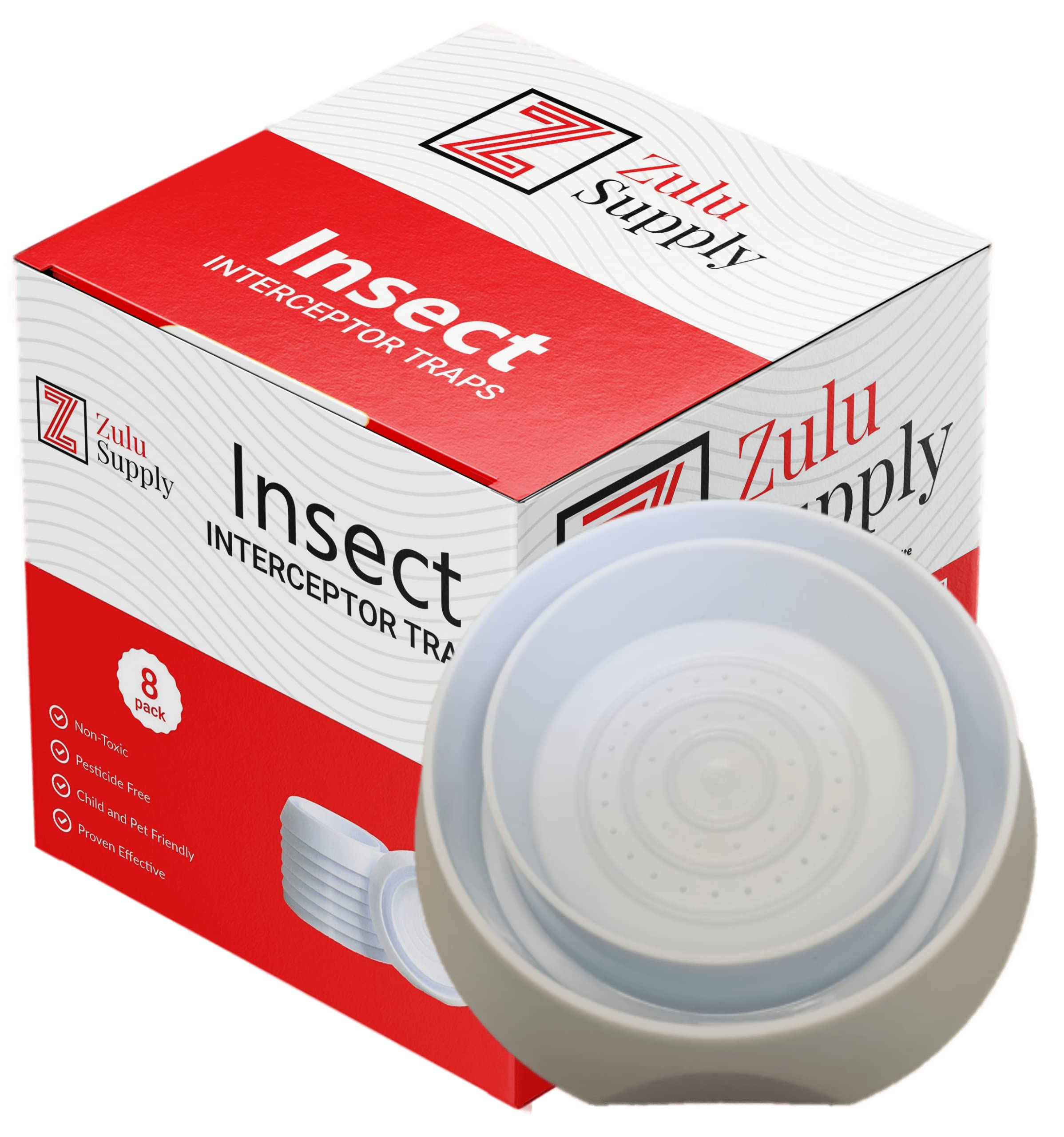 Buy Zulu Supply Bed Bug Interceptors, Traps, 8 Pack, White, Bedbug Monitor, Insect Detector for