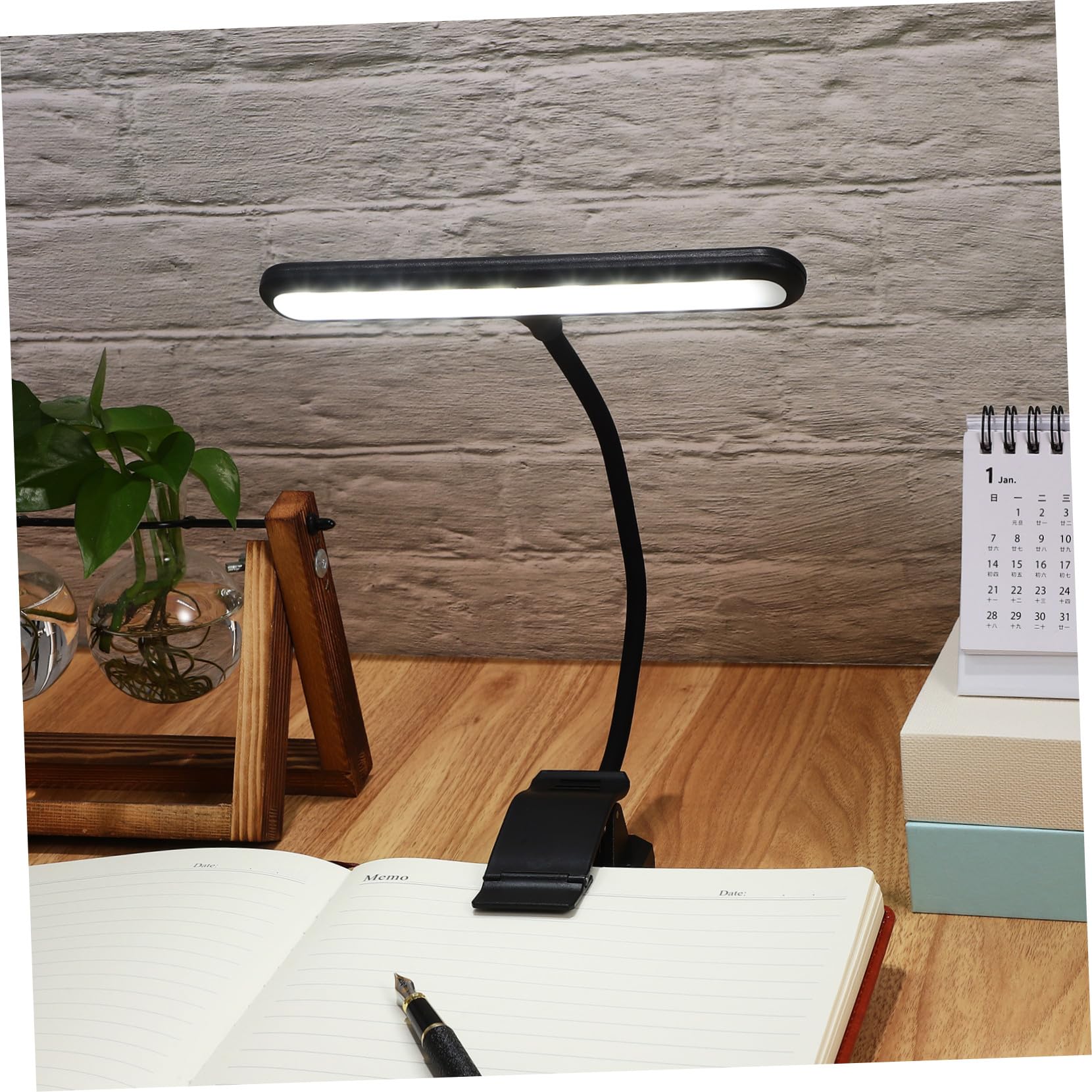 Lámpara de Lectura LED Recargable Clip Fuerte, Luz para Piano Vertical 6 Niveles de Brillo Ajustable, Batería Integrada, Cuello Flexible para Uso en Atril y Partituras Musicales