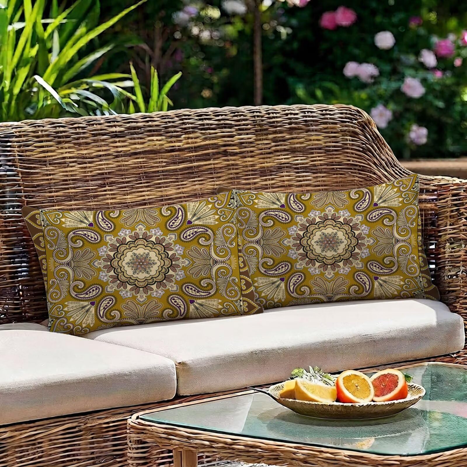 Poszewki na poduszki retro boho 60x80 cm poduszki na zewnątrz wodoodporne
