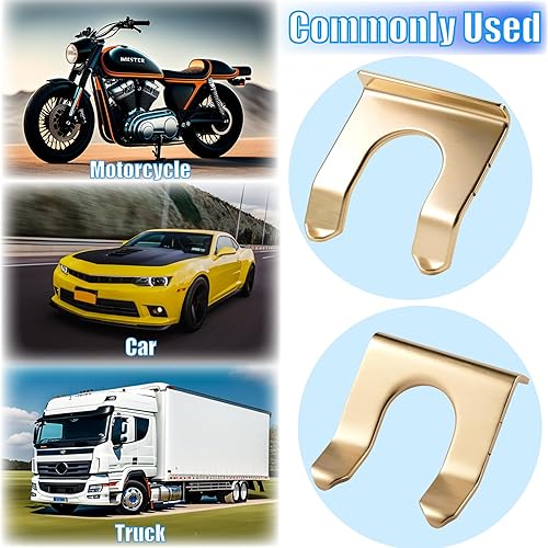 Miniatura 6 de 10 piezas de clips de línea de freno, clips de línea de freno de metal en forma de U, retenedor de línea de freno, soporte de manguera de freno,