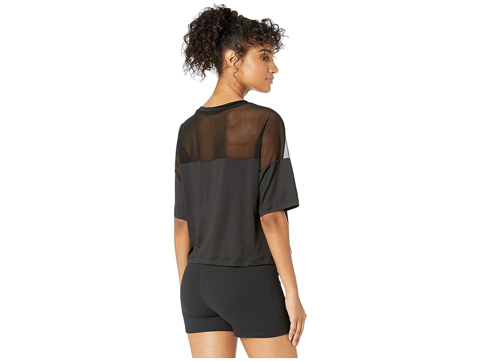 

Bebe Sport Short Sleeve Boxy T-Shirt (Black) Women's Clothing