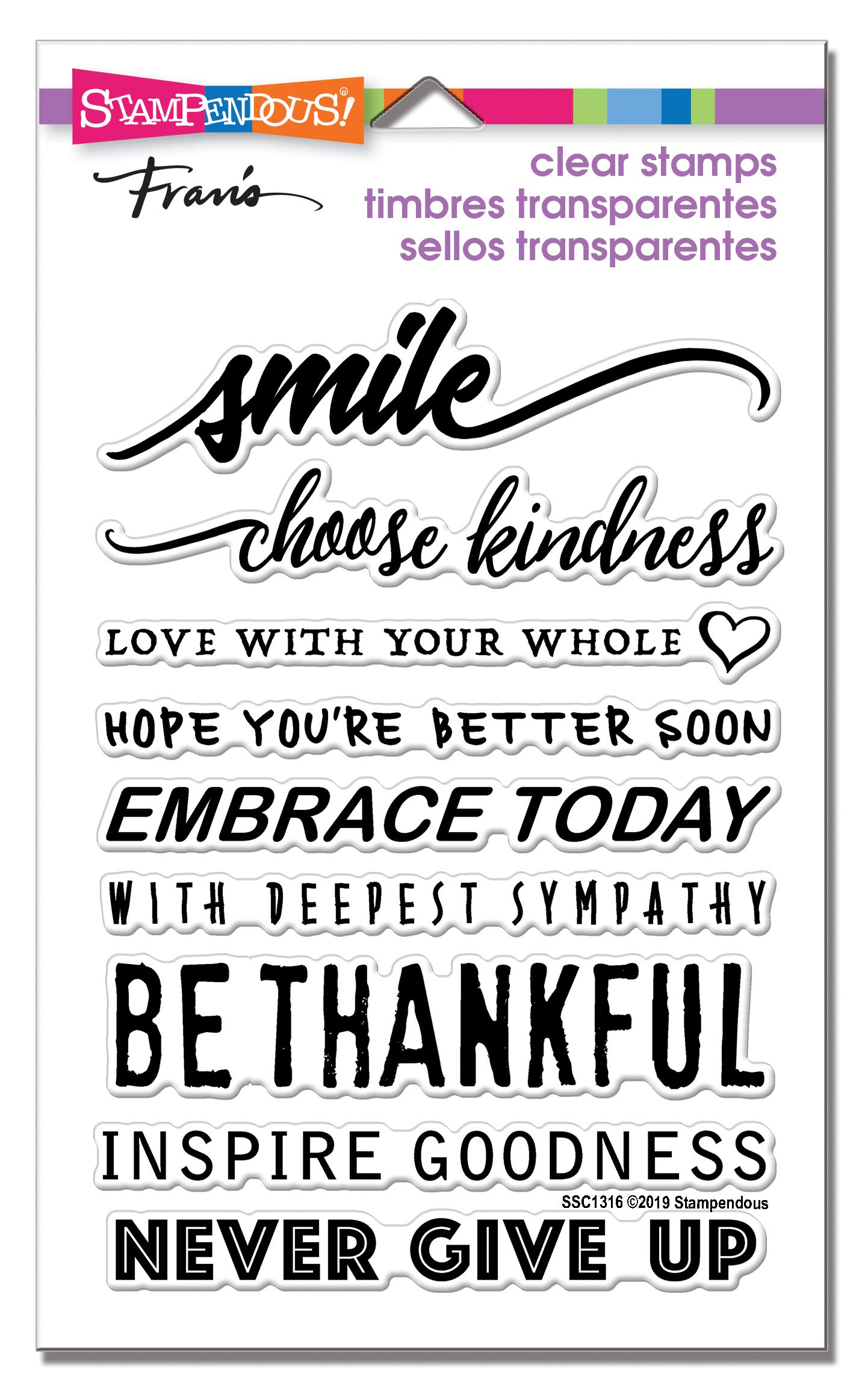 Stampendous Perfectly Clear Stamps-Smile Sentiments