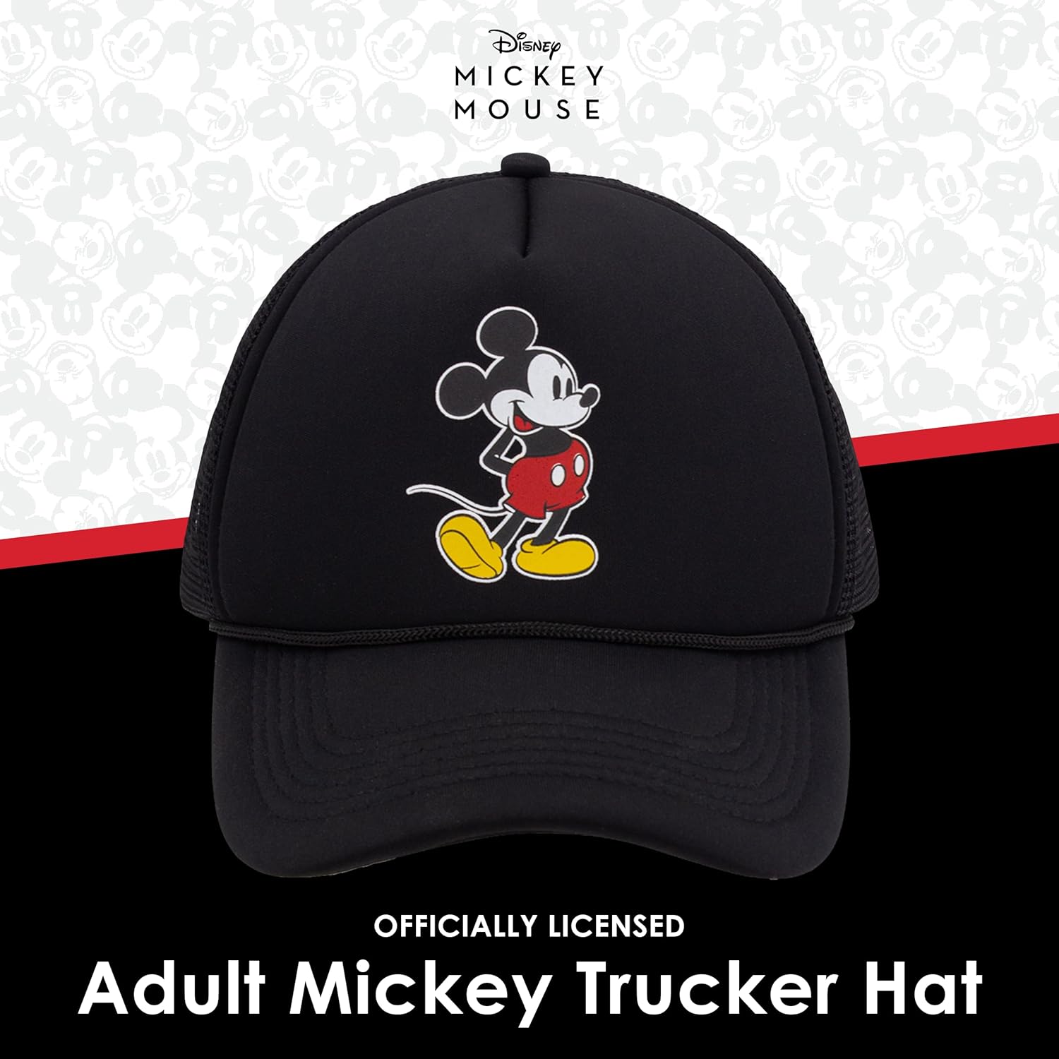 Concept One Unisex-Adult Disney Mickey Mouse Trucker Hat, Rainbow Pride Mesh Back Snapback Baseball Cap - Image 2