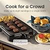 Plancha eléctrica XL Chefman con control de temperatura removible, parrilla plana sumergible, para hamburguesas, huevos, panqueques, superficie antiadherente extra grande, bandeja deslizable para grasa, 10 x 20 pulgadas 2