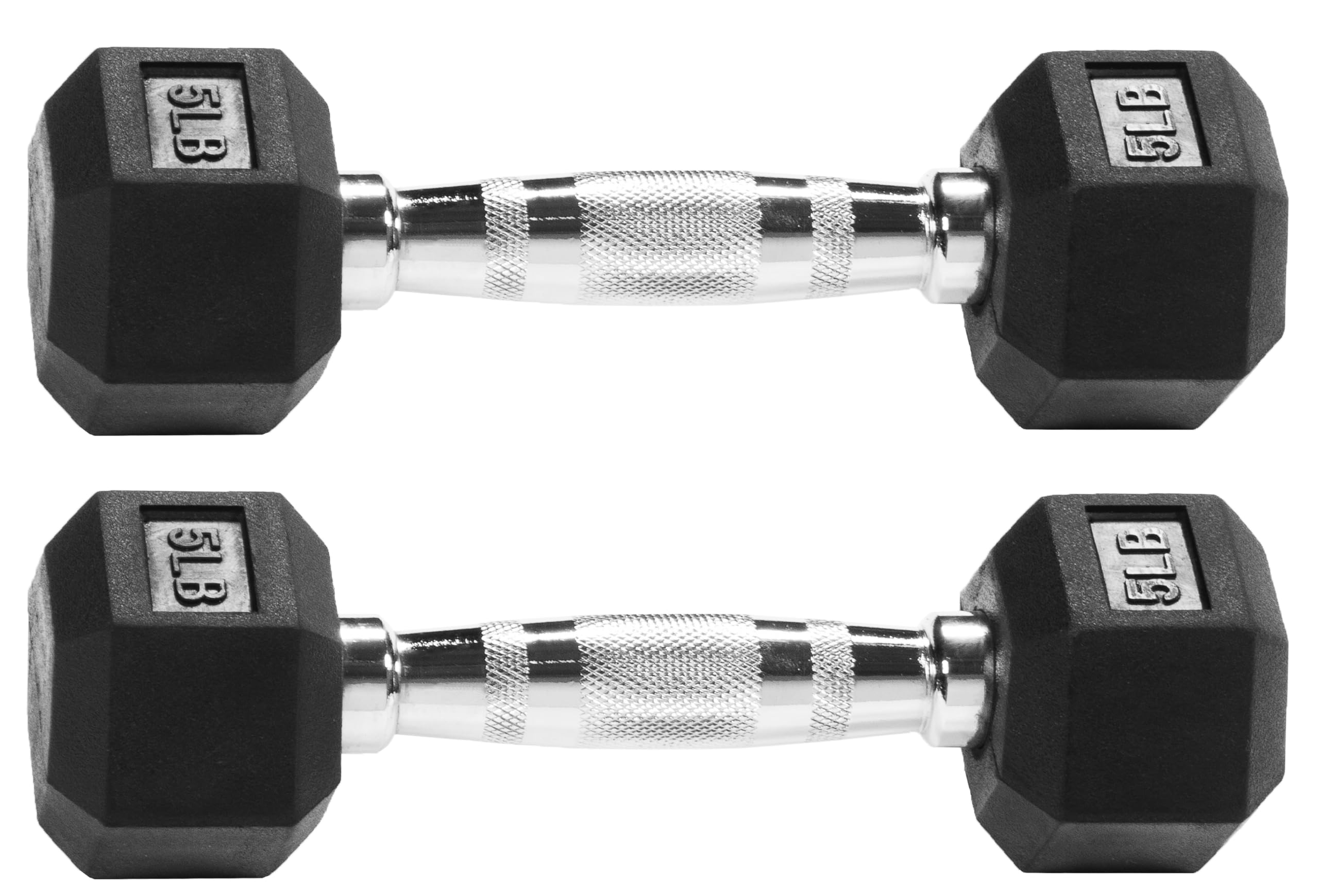 Manubri Esagonali In Gomma 2 Kg (Coppia) H2 Bodytone - Antiscivolo Per Crossfit E Palestra