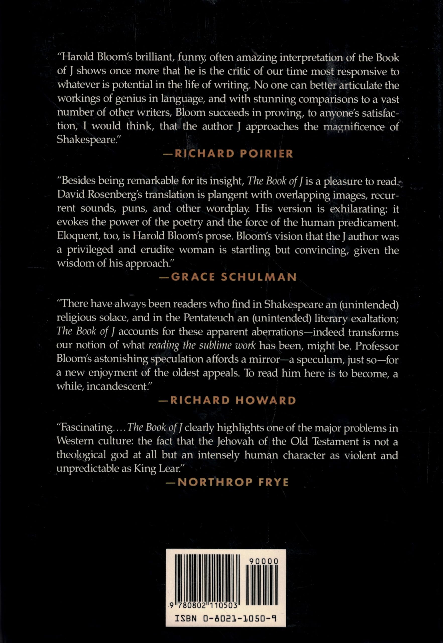 The Book of J Bloom, Harold and Rosenberg, David - PT01