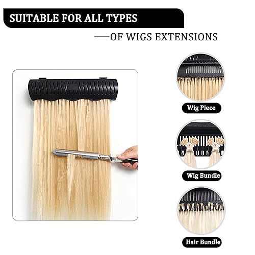 Miniatura 6 de 4 modos de instalación para extensiones de cabello utilizadas en múltiples ocasiones de trabajo, soporte de extensiones de cabello para peinar,