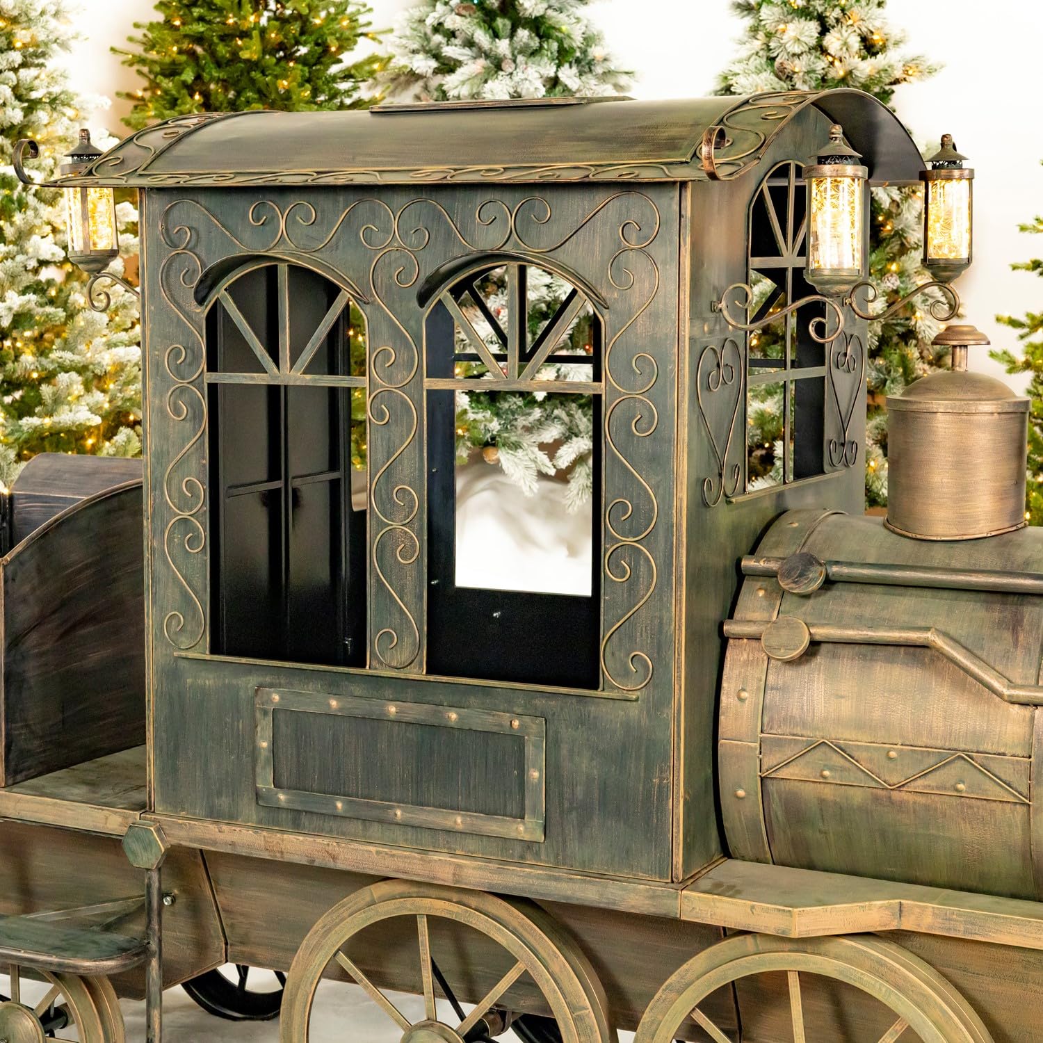 Amazon.com: Zaer Ltd. Large Metal Christmas Train Commercial
