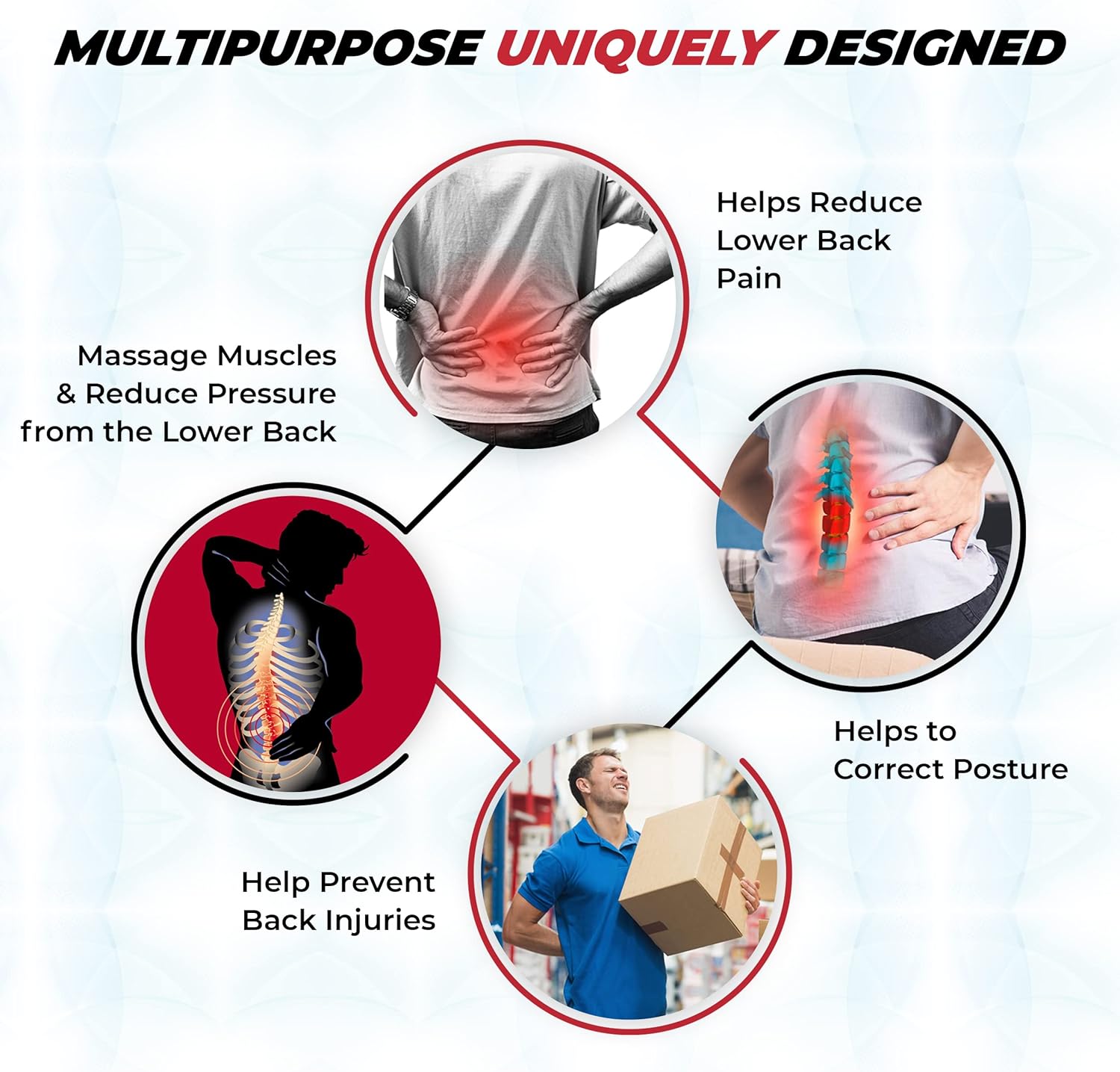 MAXAR Deluxe Industrial Back Brace for Lower Back Pain Women & Men - Back Support Belt for Immediate Relief from Sciatica, Herniated Disc, Scoliosis - Lumbar Support with Removable Suspenders/Straps - Image 3