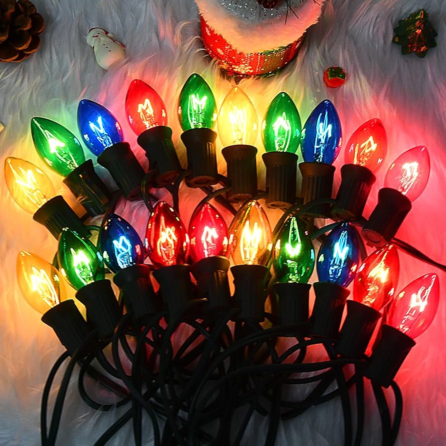 トュイーティー　クリスマス　ライト　usa 雑貨　ビンテージ Vintage C7 Christmas Lights, 20Ft Multicolor Christmas
