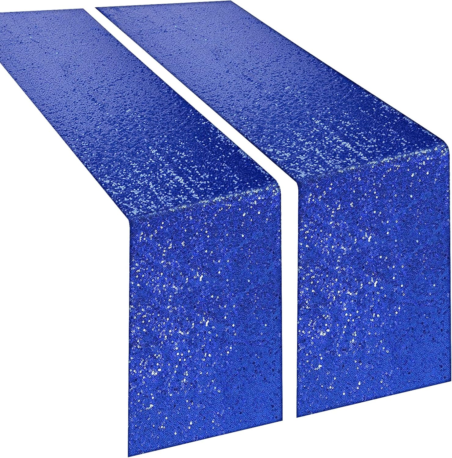 yuboo Royal Blue Table Runners 12''x 108'' Sequin Runner, 2