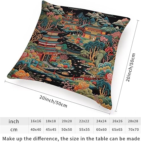 Vista 78 de ArogGeld Chinoiserie - Fundas de cojín asiáticas con diseño de flores blancas y verdes, funda de almohada Chinoiserie Floral con hojas verdes