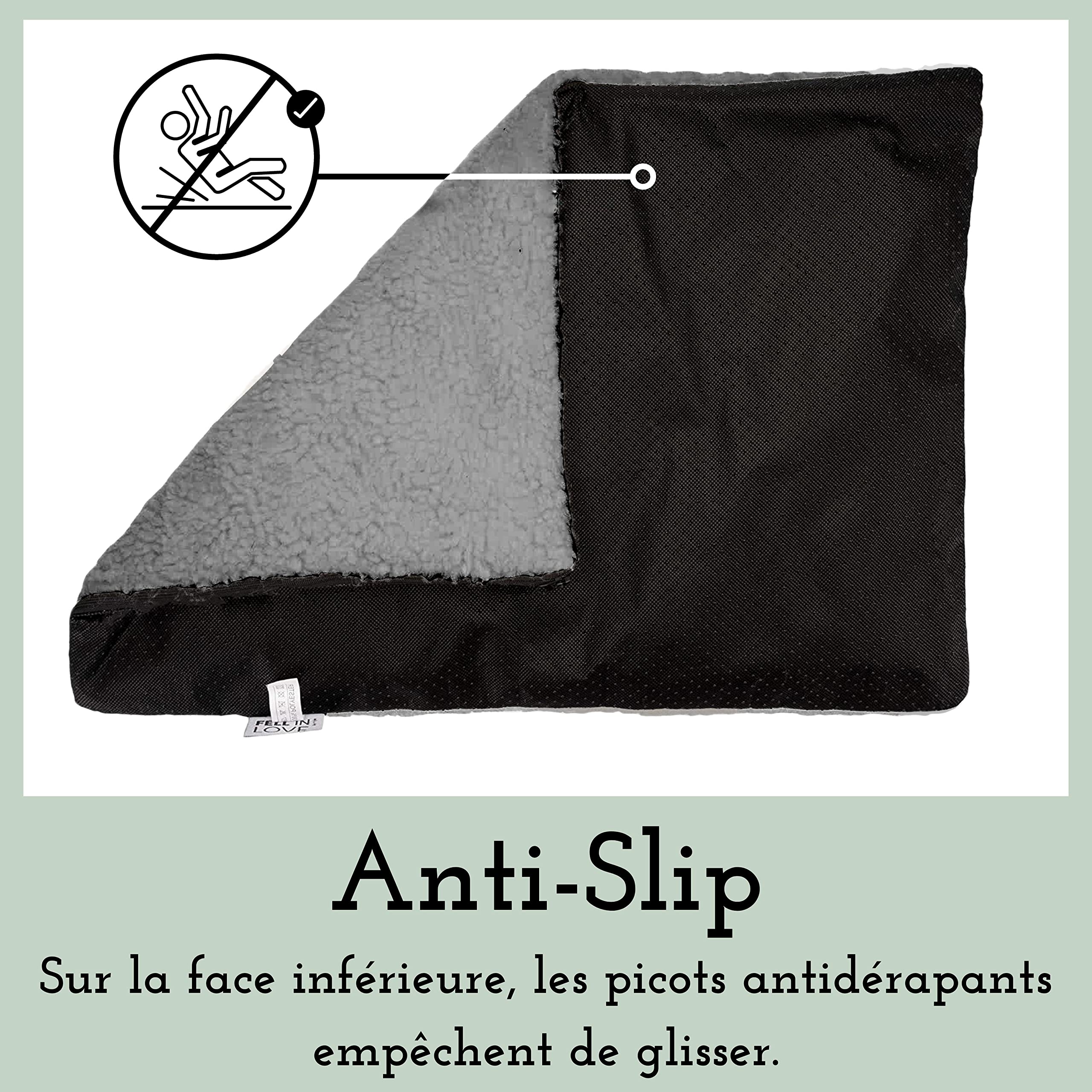 riijk Couverture Auto-chauffante pour Chat 60 x 40 cm - Lavable & Sans Crépitement - Tapis Chauffant