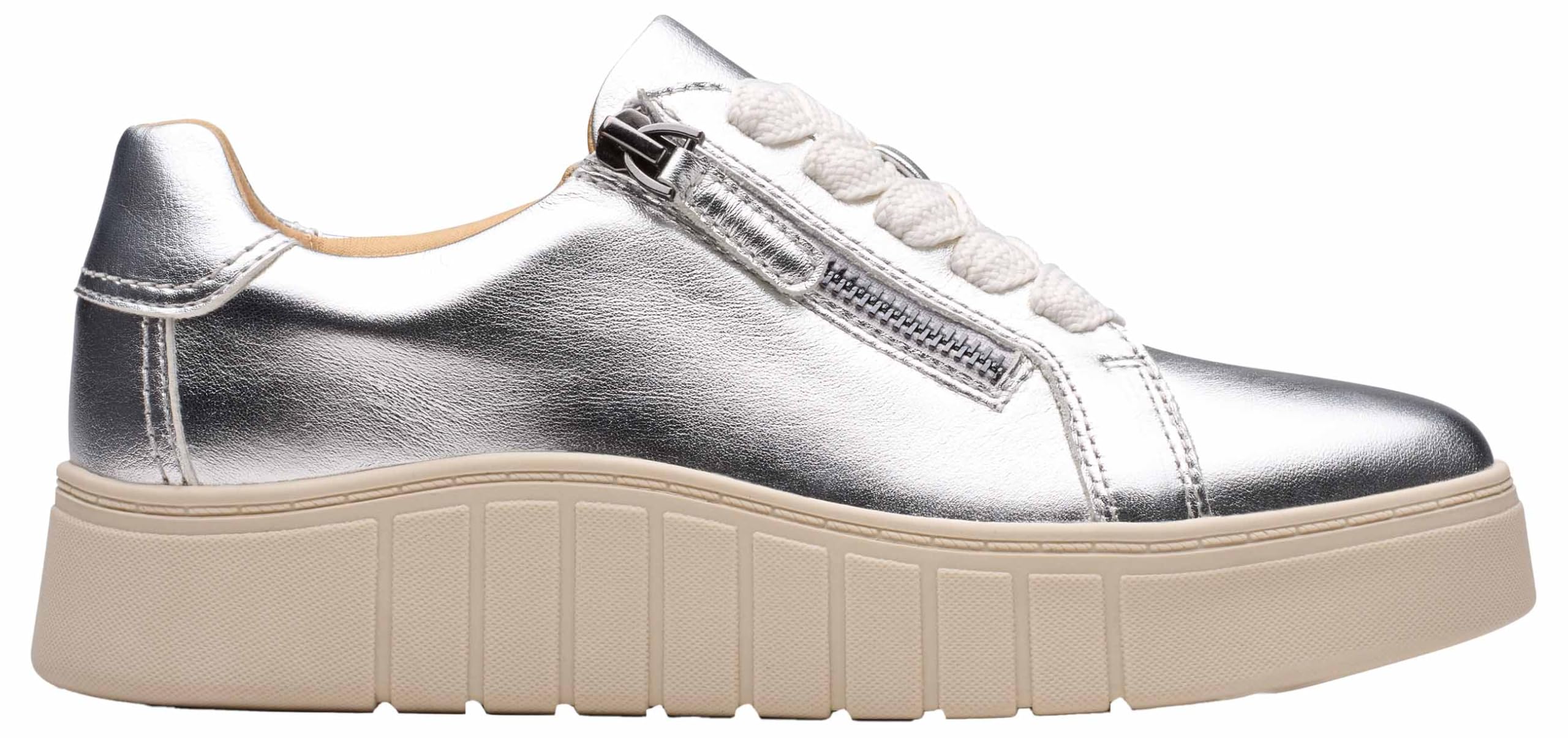 Clarks Mykah Joy Womens Silver Leather, 6